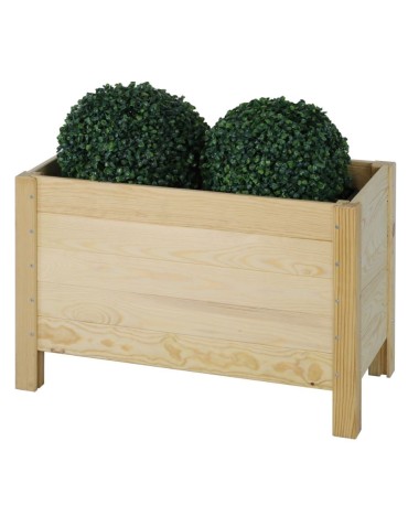 Prostokątna donica RDS-4-2 z surowego drewna sosnowego