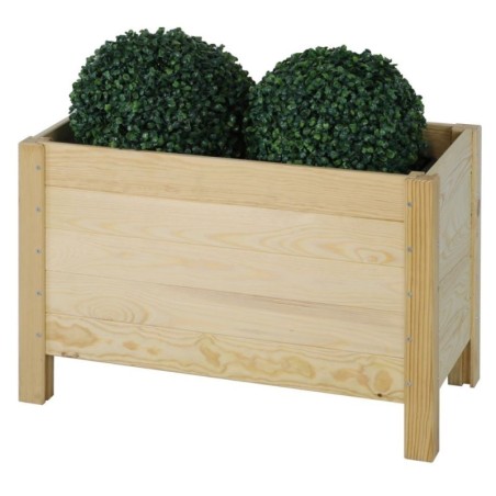 Prostokątna donica RDS-4-2 z surowego drewna sosnowego