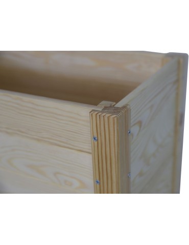 Kwietniki i donice - Prostokątna donica RDS-4-2 z surowego drewna sosnowego - product 5