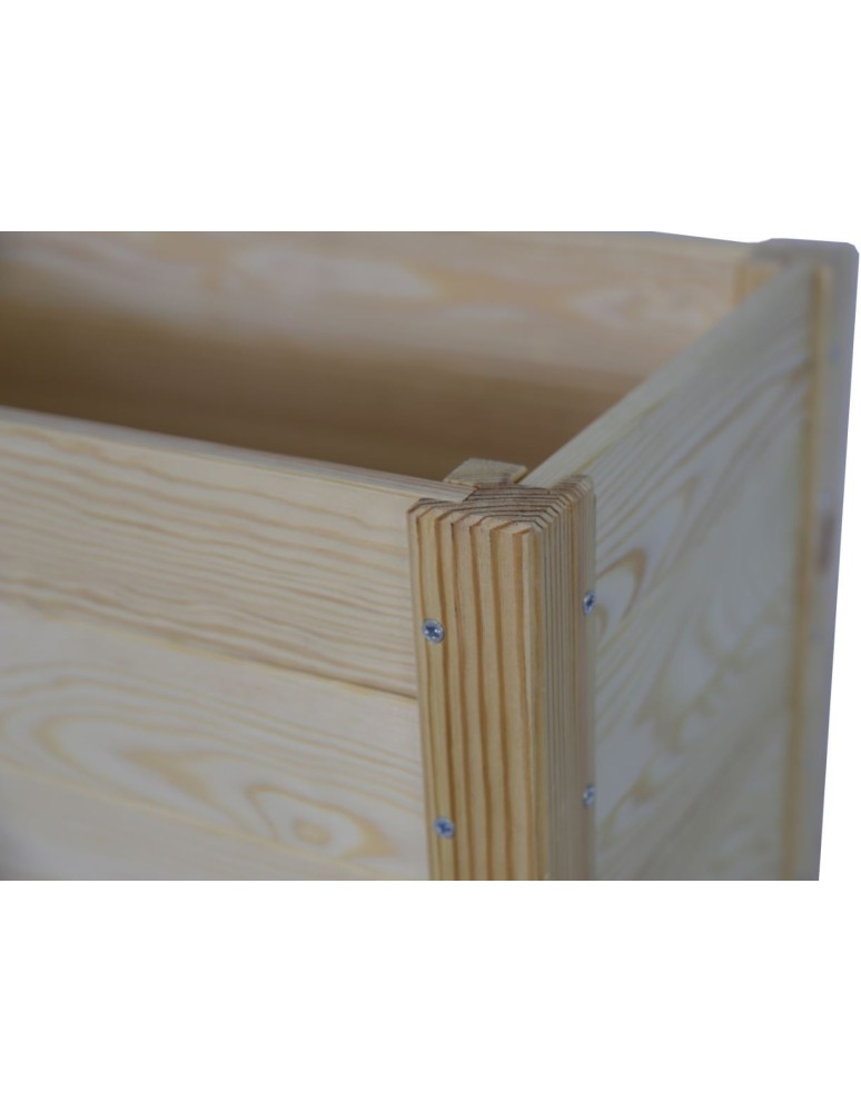 Kwietniki i donice - Prostokątna donica RDS-4-2 z surowego drewna sosnowego - product MODO24.PL 5