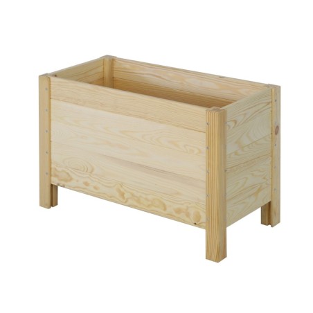 Prostokątna donica RDS-4-2 z surowego drewna sosnowego