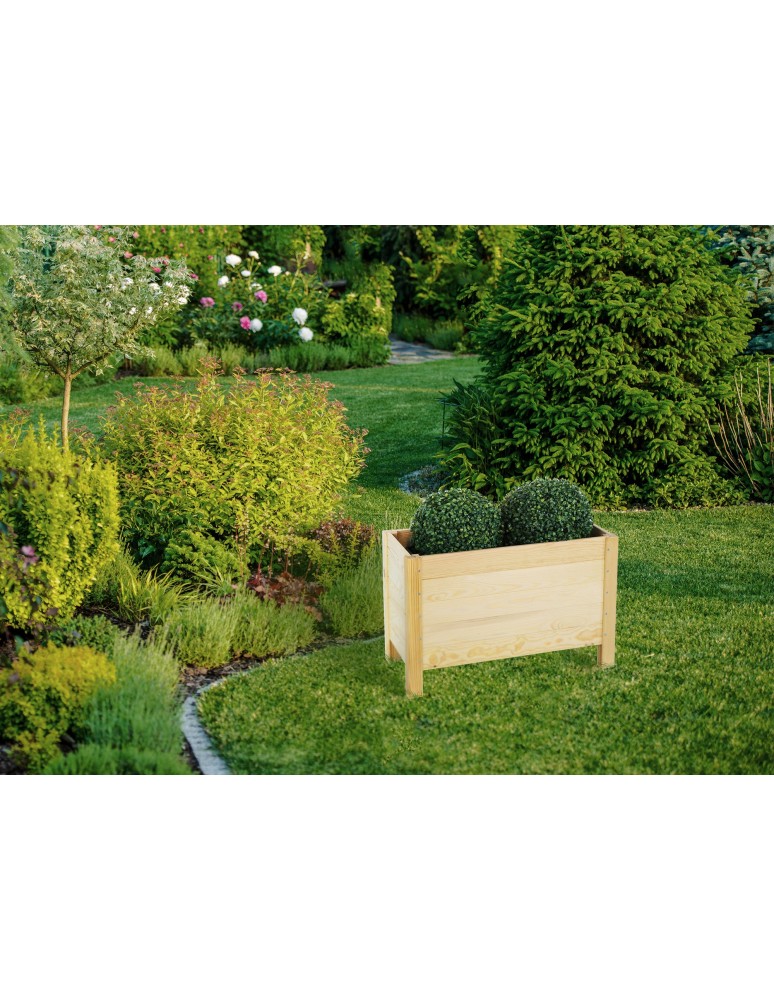 Kwietniki i donice - Prostokątna donica RDS-4-2 z surowego drewna sosnowego - product MODO24.PL 7