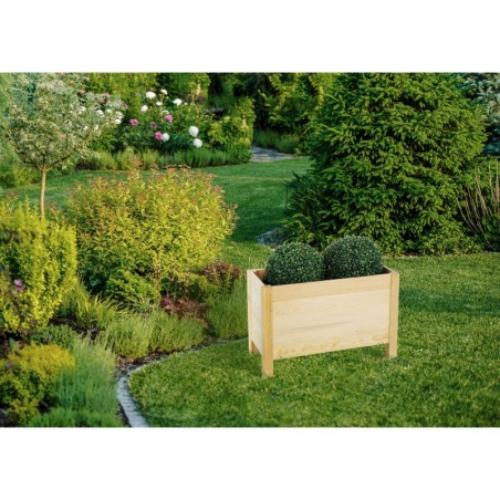 Prostokątna donica RDS-4-2 z surowego drewna sosnowego