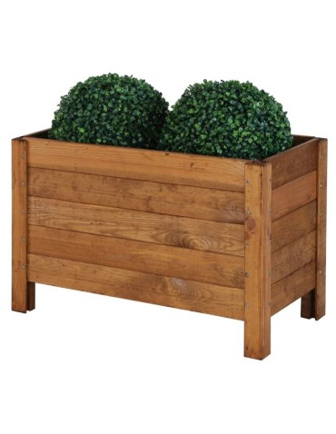 Prostokątna donica RDS-4-2 z drewna sosnowego · kolor brązowy