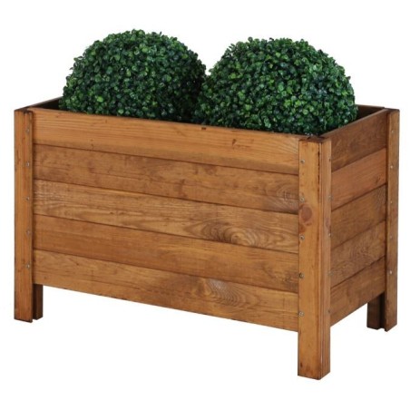 Prostokątna donica RDS-4-2 z drewna sosnowego · kolor brązowy