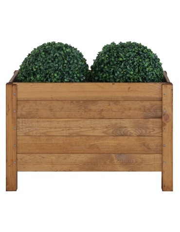 Kwietniki i donice - Prostokątna donica RDS-4-2 z drewna sosnowego · kolor brązowy - product 3