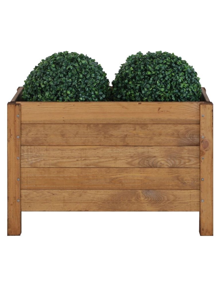 Kwietniki i donice - Prostokątna donica RDS-4-2 z drewna sosnowego · kolor brązowy - product MODO24.PL 3