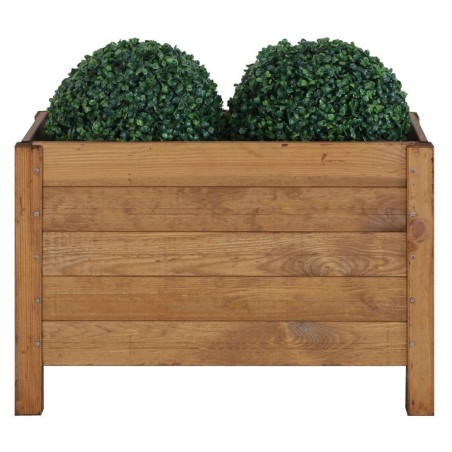 Prostokątna donica RDS-4-2 z drewna sosnowego · kolor brązowy