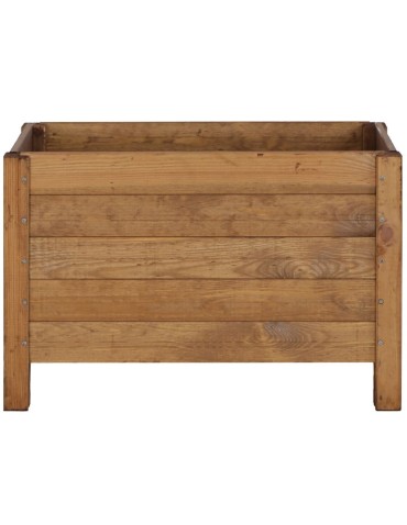 Kwietniki i donice - Prostokątna donica RDS-4-2 z drewna sosnowego · kolor brązowy - product 4