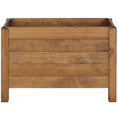 Prostokątna donica RDS-4-2 z drewna sosnowego · kolor brązowy