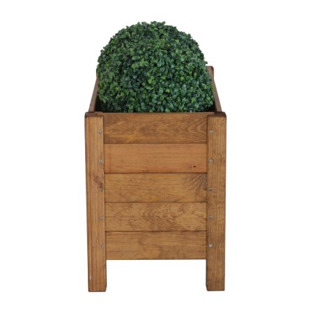 Prostokątna donica RDS-4-2 z drewna sosnowego · kolor brązowy