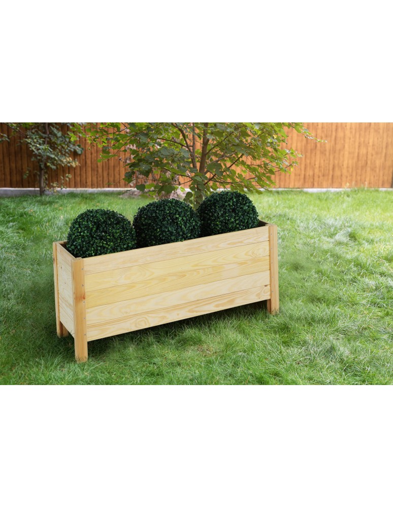 Kwietniki i donice - Duża donica sosnowa RDS-4-3 na kwiaty i rośliny zielone · surowe drewno - product MODO24.PL 7