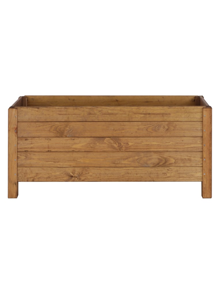 Kwietniki i donice - Duża donica sosnowa RDS-4-3 na kwiaty i rośliny zielone · kolor brązowy - product MODO24.PL 1