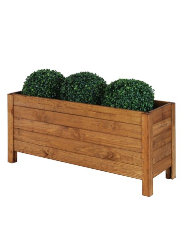 Duża donica sosnowa RDS-4-3 na kwiaty i rośliny zielone · kolor brązowy