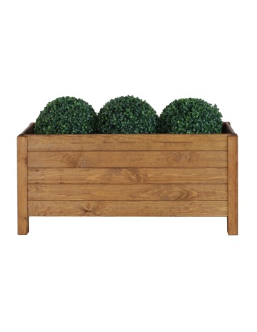 Kwietniki i donice - Duża donica sosnowa RDS-4-3 na kwiaty i rośliny zielone · kolor brązowy - product 3