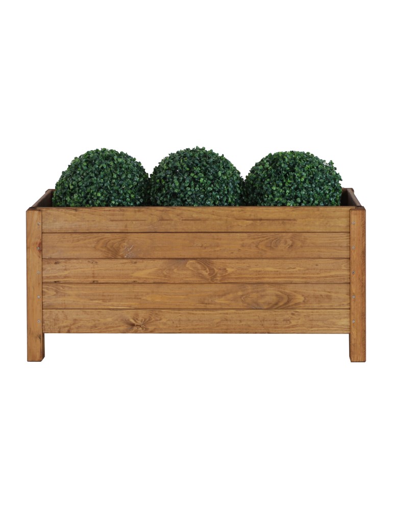 Kwietniki i donice - Duża donica sosnowa RDS-4-3 na kwiaty i rośliny zielone · kolor brązowy - product MODO24.PL 3