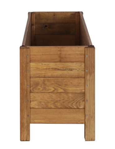 Kwietniki i donice - Duża donica sosnowa RDS-4-3 na kwiaty i rośliny zielone · kolor brązowy - product 4