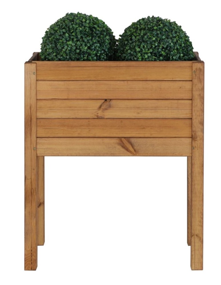 Kwietniki i donice - Donica sosnowa na nogach RDS-5-2 · impregnowana na brąz - product MODO24.PL 3