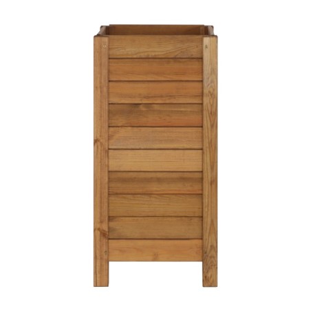 Brązowa drewniana doniczka na balkon RDS-7-1