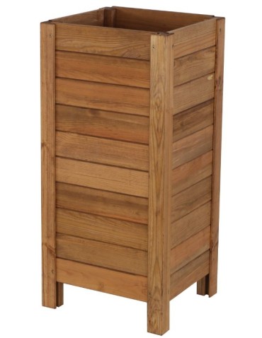 Kwietniki i donice - Brązowa drewniana doniczka na balkon RDS-7-1 - product 4