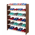 Regał na buty RBS-6-65 · brązowe boki (dekor) · białe szczebelki