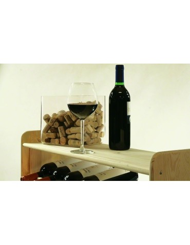 Dębowy regał winiarski · RW-22-8P · olejowany · kolor brązowy - product 2