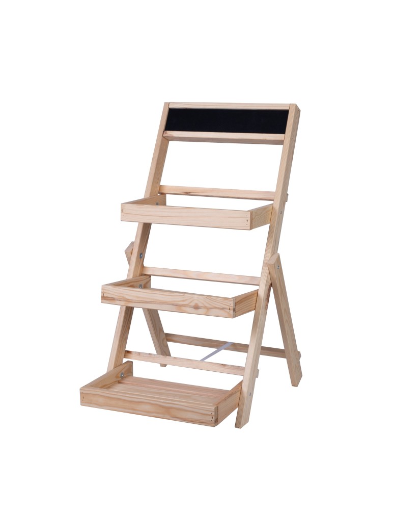 Kwietniki i donice - Dekoracyjny stojak sosnowy RDEZ_070X39X48_NAPT - product MODO24.PL 2