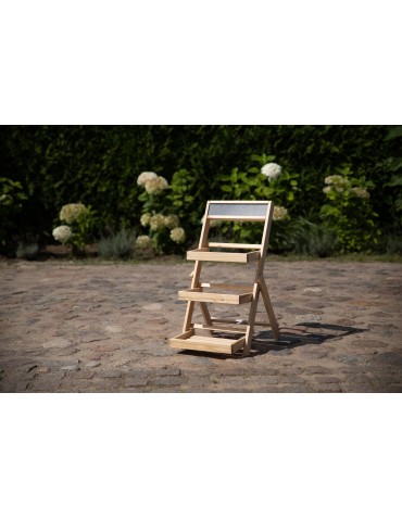 Kwietniki i donice - Dekoracyjny stojak sosnowy RDEZ_070X39X48_NAPT - product 3