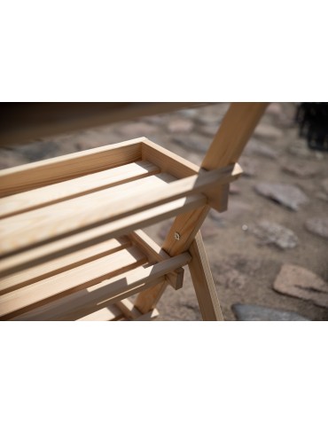 Kwietniki i donice - Dekoracyjny stojak sosnowy RDEZ_070X39X48_NAPT - product 5