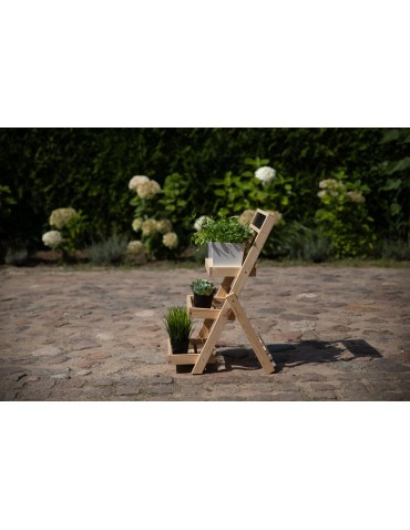 Kwietniki i donice - Dekoracyjny stojak sosnowy RDEZ_070X39X48_NAPT - product 6