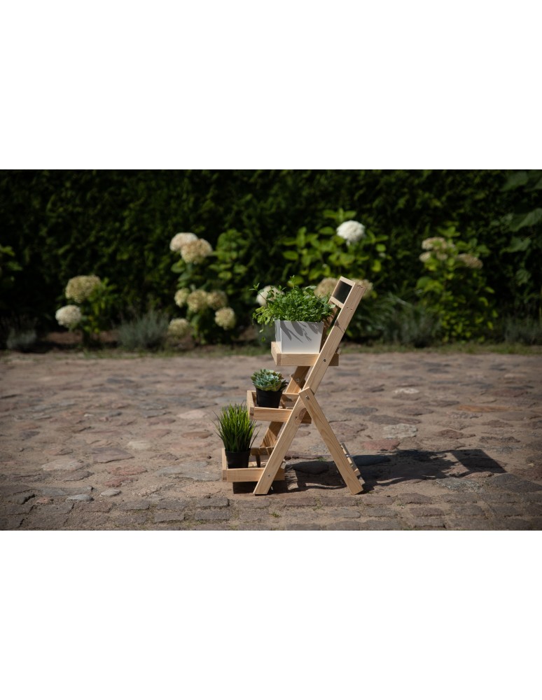 Kwietniki i donice - Dekoracyjny stojak sosnowy RDEZ_070X39X48_NAPT - product MODO24.PL 6