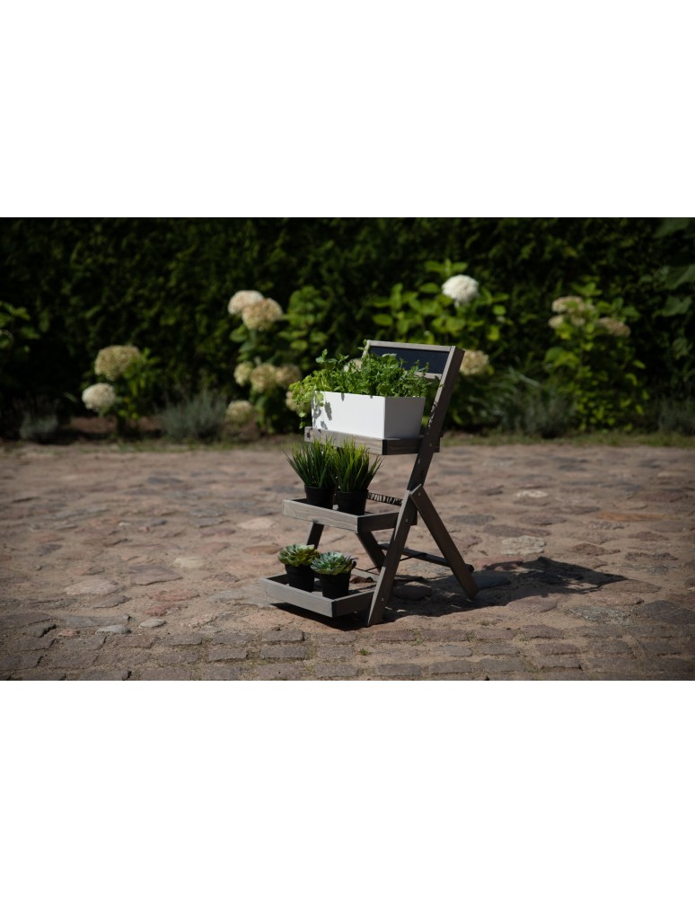 Kwietniki i donice - Uniwersalny stojak RDEZ w kolorze szarym na kwiaty · zioła · książki · dekoracje - product MODO24.PL 2