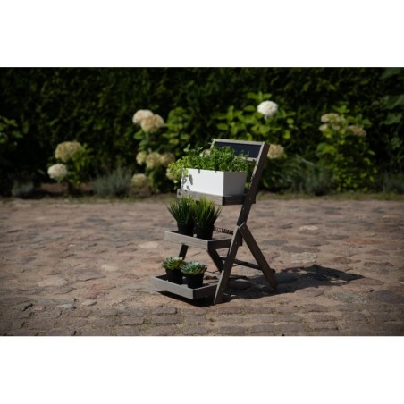 Uniwersalny stojak RDEZ w kolorze szarym na kwiaty · zioła · książki · dekoracje