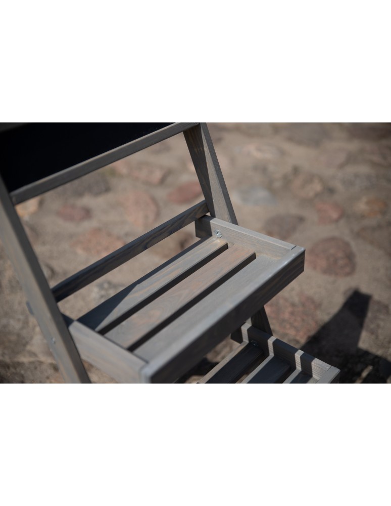 Kwietniki i donice - Uniwersalny stojak RDEZ w kolorze szarym na kwiaty · zioła · książki · dekoracje - product MODO24.PL 4