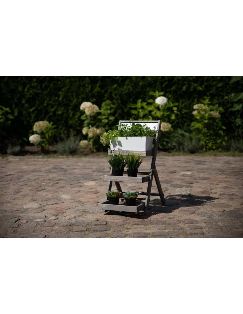 Kwietniki i donice - Uniwersalny stojak RDEZ w kolorze szarym na kwiaty · zioła · książki · dekoracje - product MODO24.PL 3