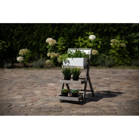 Uniwersalny stojak RDEZ w kolorze szarym na kwiaty · zioła · książki · dekoracje