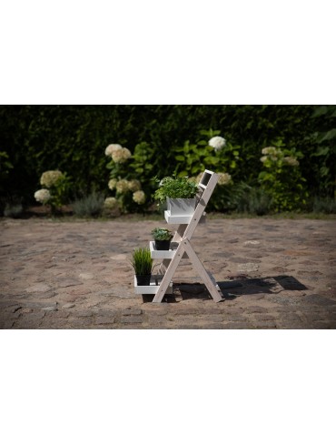 Kwietniki i donice - Oryginalny stojak RDEZ w kolorze białym na zioła · kwiaty · ozdoby · książki - product 3