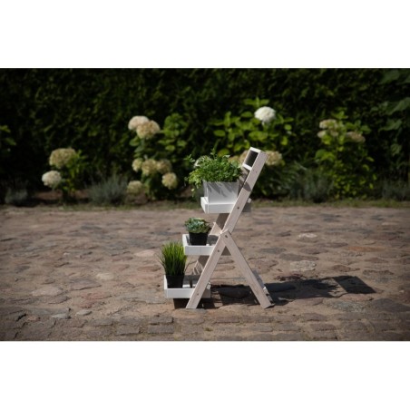 Oryginalny stojak RDEZ w kolorze białym na zioła · kwiaty · ozdoby · książki