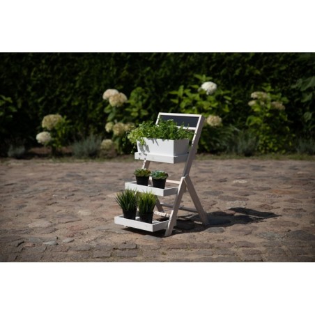 Oryginalny stojak RDEZ w kolorze białym na zioła · kwiaty · ozdoby · książki