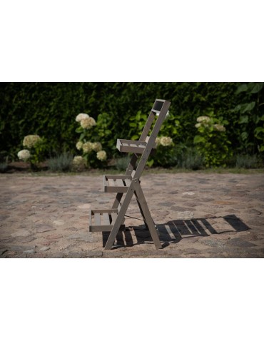 Kwietniki i donice - Trzypiętrowy stojak rozkładany RDEZ w kolorze szarym na kwiaty · książki · dekoracje - wariant wysoki - product 3