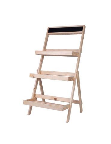 Uniwersalny stojak/etażerka RDEZ z surowego drewna sosnowego