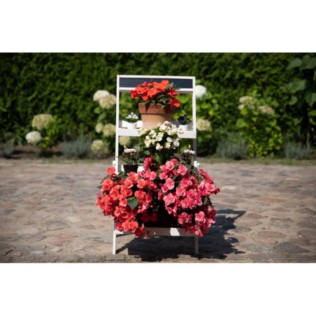 Stojak kaskadowy RDEZ w kolorze białym - wariant wysoki