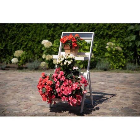 Stojak kaskadowy RDEZ w kolorze białym - wariant wysoki