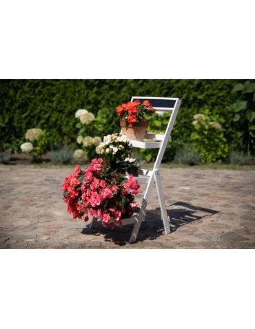 Kwietniki i donice - Stojak kaskadowy RDEZ w kolorze białym - wariant wysoki - product 4