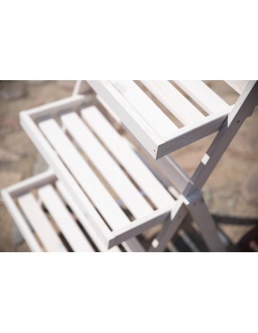 Kwietniki i donice - Stojak kaskadowy RDEZ w kolorze białym - wariant wysoki - product 5