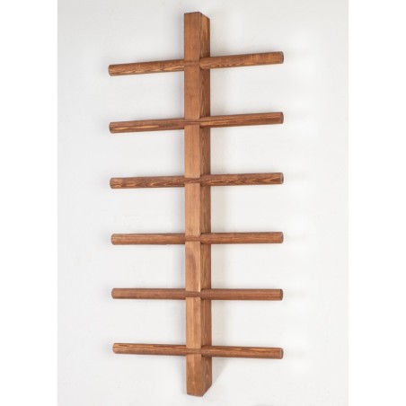 Wieszak na wino drewniany RW-23-12_O_BR  na 12 butelek