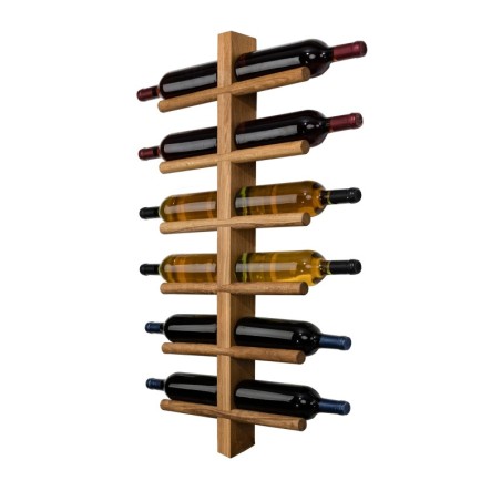 Dębowy wieszak na wino RW-24-12_O_NT - drewno olejowane