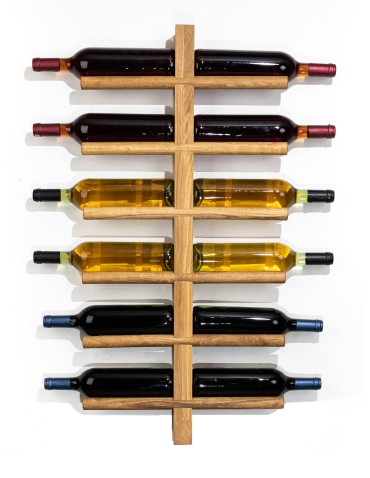 Seria RW-24 - Dębowy wieszak na wino RW-24-12_O_NT - drewno olejowane - product 3