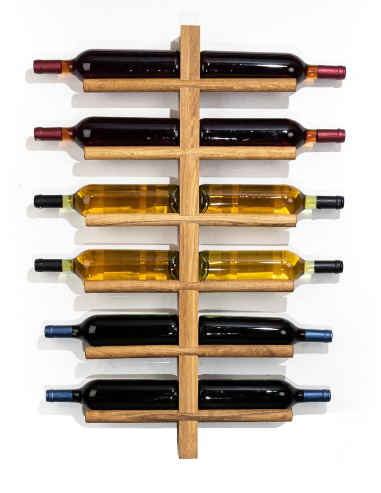 Seria RW-24 - Dębowy wieszak na wino RW-24-12_O_NT - drewno olejowane - product MODO24.PL 3