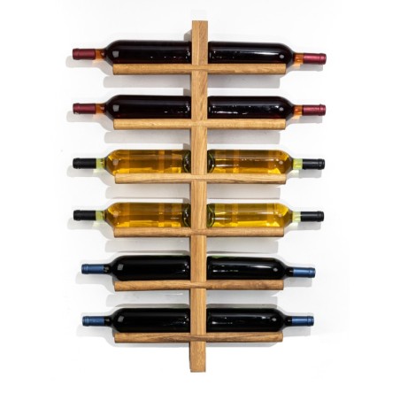 Dębowy wieszak na wino RW-24-12_O_NT - drewno olejowane